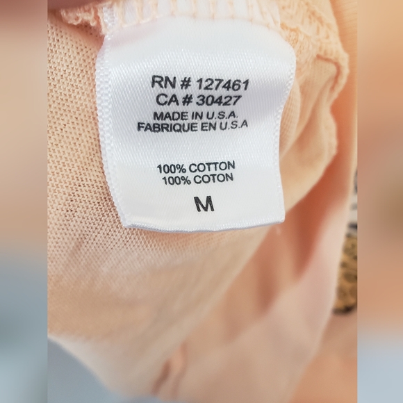 Wildfox Ice Cream Cone Peach Long Sleeves Top Novalty Print Sz Medium 100 Cotton - Picture 6 of 10